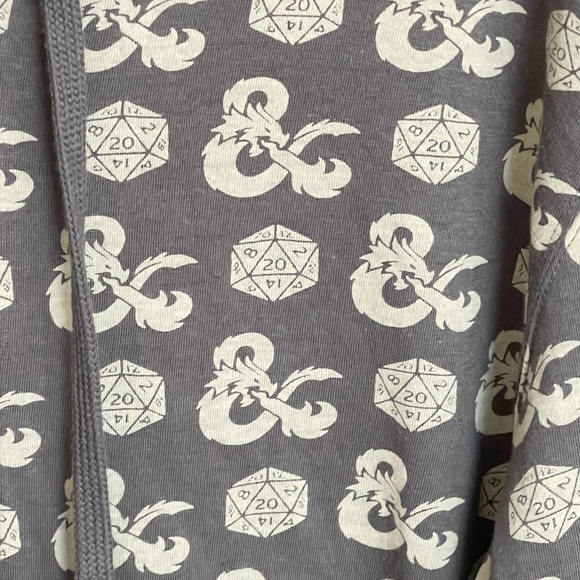 Dungeons & Dragons Loot Wear Limited Edition Dice Hoodie Full Zip Jacket Adult M - Picture 6 of 10